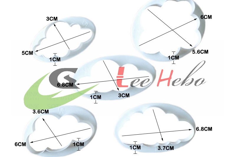 Cortador de Galletas - Nubes 5pcs. 2 36061 2