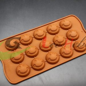 MOLDE SILICONA PARA CHOCOLATE - FORMA DE CARITA SONRIENTE