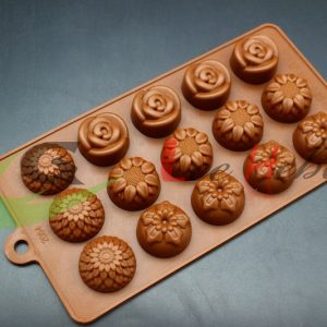 MOLDE SILICONA PARA CHOCOLATE –FORMAS DE FLORES