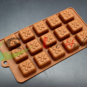 MOLDE SILICONA PARA CHOCOLATE - FORMA DE REGALO