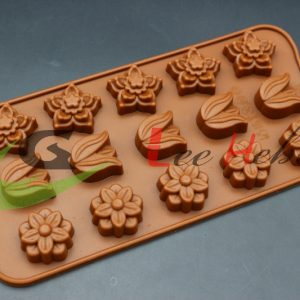 MOLDE SILICONA PARA CHOCOLATE – FORMA DE FLORES - Imagen 1