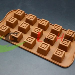 MOLDE SILICONA PARA CHOCOLATE – FORMA DE CUADRADO - Imagen 1