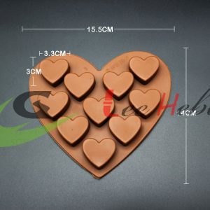 MOLDE SILICONA PARA CHOCOLATE - FORMA DE CORAZÓN - Imagen 1