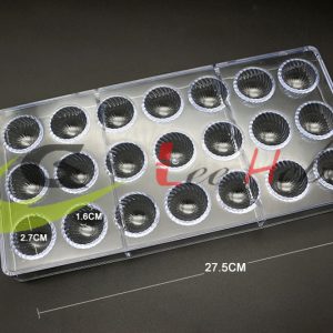 MOLDE ACRÍLICO PARA CHOCOLATE - FORMA DE TRUFA S652-20 1 acrílico bombón