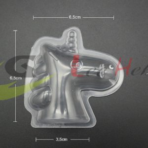 Molde Acrílico P/Chocolate - Unicornio 3D 5 Molde Acrílico P/Chocolate - Unicornio 3D - Imagen 3