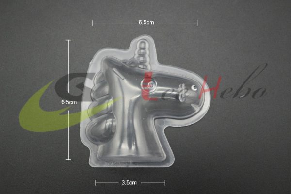 Molde Acrílico P/Chocolate - Unicornio 3D 2 cort18