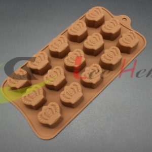 MOLDE SILICONA PARA CHOCOLATE – FORMA DE CORONA - Imagen 1