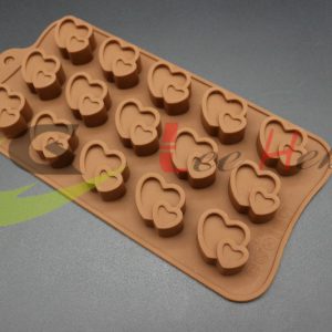 MOLDE SILICONA PARA CHOCOLATE – FORMA DE DOBLE CORAZÓN