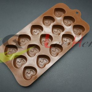 MOLDE SILICONA PARA CHOCOLATE – FORMA DE CORAZÓN - Imagen 2