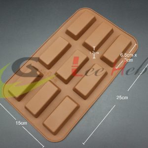 MOLDE SILICONA PARA CHOCOLATE - FORMA DE BARRAS DE CHOCOLATE