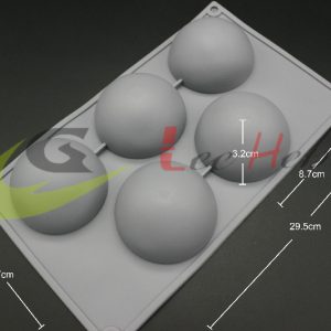 MOLDE SILICONA PARA CHOCOLATE-FORMA DE SEMICIRCULAR