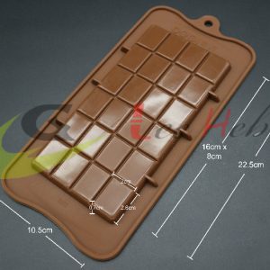 MOLDE SILICONA PARA CHOCOLATE – FORMA DE TABLETA DE CHOCOLATE