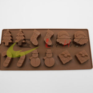 MOLDE SILICONA P/CHOCOLATE -TEMA NAVIDEÑO - Imagen 1