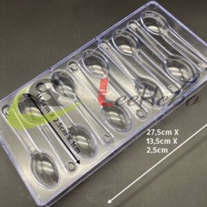 MOLDE ACRÍLICO PARA CHOCOLATE - FORMA DE CUCHARA. S652-3