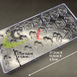 MOLDE ACRÍLICO PARA CHOCOLATE - FORMA DE AUTO S652-24