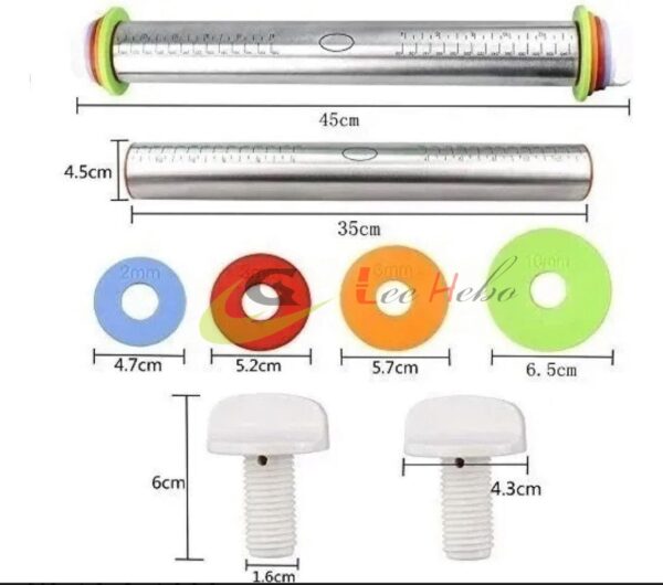RODILLO LISO CON MEDIDA MARCA DE AGUA