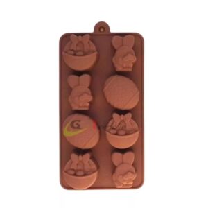 MOLDE SILICONA P/CHOCOLATE-CONJUNTO DE PASCUA