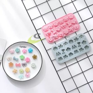 MOLDE SILICONA PARA CHOCOLATE-FORMA DE DISEÑO DE FLORES Y LAZO.