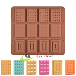 MOLDE SILICONA PARA CHOCOLATE – FORMA DE DIFERENTES BARRAS DE CHOCOLATE - Imagen 1