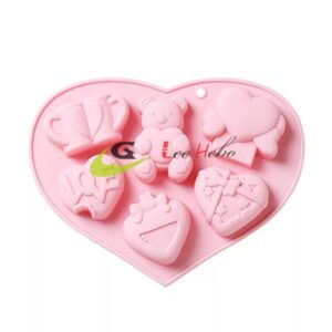 MOLDE SILICONA PARA CHOCOLATE-TEMÁTICA DEL DÍA DE SAN VALENTÍN