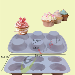 MOLDE DE SILICONA  - 6 CUPCAKE