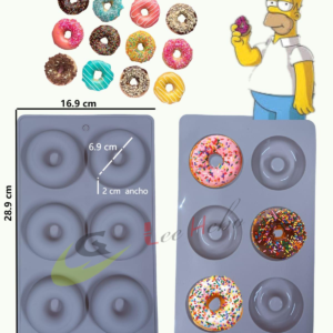 MOLDE DE SILICONA  - FORMA DE DONUT.
