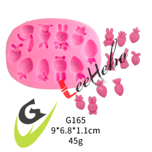 MOLDE PARA FONDANT-FORMA DE CONEJITO DE PASCUA Y ZANAHORIA - Imagen 1