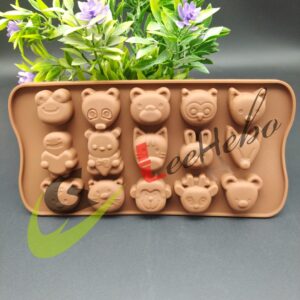 MOLDE SILICONA PARA CHOCOLATE - FORMA DE PEQUEÑA PIEZA CUADRADA - Imagen 1