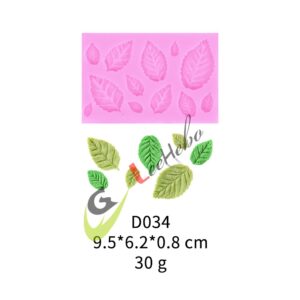 MOLDE PARA FONDAN- DIFERENTES DISEÑOS DE HOJAS