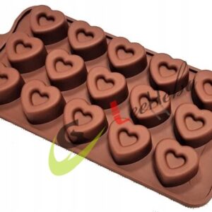 MOLDE SILICONA P/CHOCOLATE - FORMA DE CORAZÓN - Imagen 1