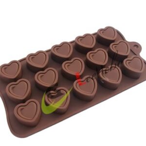 MOLDE SILICONA P/CHOCOLATE - FORMA DE CORAZÓN - Imagen 1