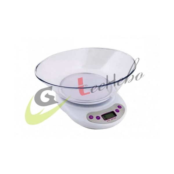 PESA CON CUENCO OVALADO TRANSPARENTE. KE-2 5KG 1 26114