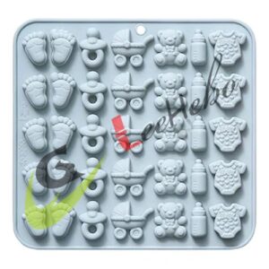 MOLDE SILICONA PARA CHOCOLATE-FORMA DE CONJUNTO DE BEBÉ