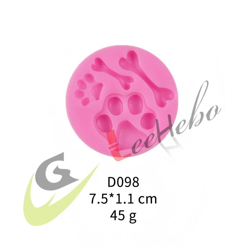 MOLDE PARA FONDANT-FORMA DE PATA DE PERRO Y HUESO