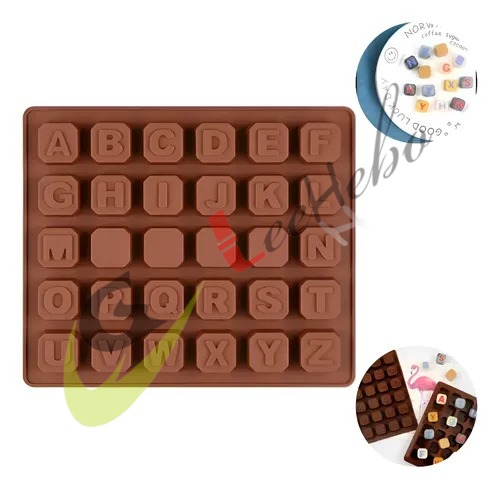 MOLDE SILICONA PARA CHOCOLATE - FORMA DE LETRA PARA BOMBONES