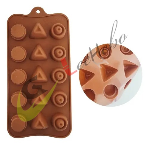 MOLDE SILICONA PARA CHOCOLATE – FORMA DE TRIANGULAR Y REDONDO